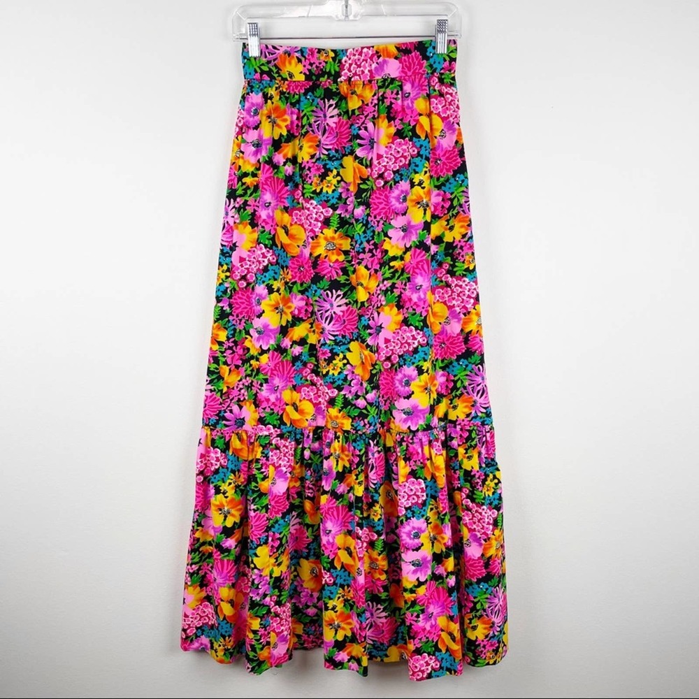VINTAGE | Floral Boho Bohemian Flower Child Skirt